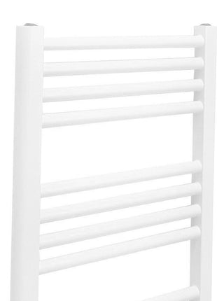 Vtw Living - Handdoekradiator Badkamer met Aansluit Set en Thermostaat - 800 × 450 mm - Mat Wit