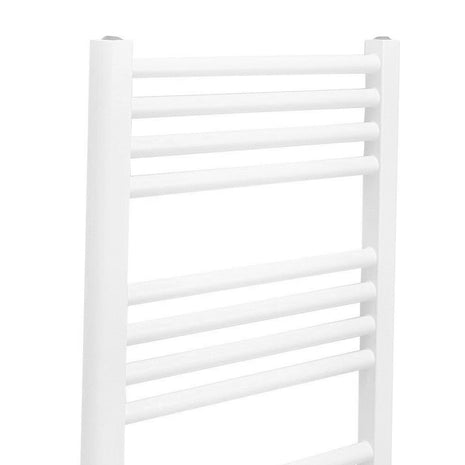 Vtw Living - Handdoekradiator Badkamer met Aansluit Set en Thermostaat - 800 × 450 mm - Mat Wit