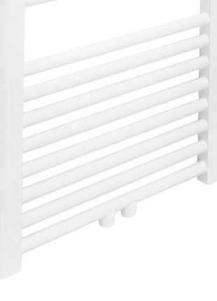 Vtw Living - Handdoekradiator Badkamer met Aansluit Set en Thermostaat - 800 × 500 mm - Mat Wit