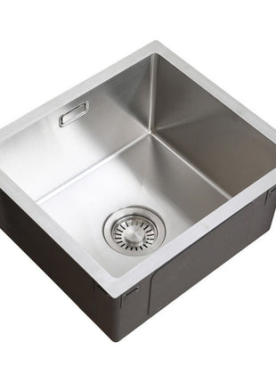 Vtw Living - RVS Spoelbak 39,5 X 34,5 Cm - Inclusief Aansluitset - Zonder Kraangat