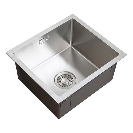 Vtw Living - RVS Spoelbak 44,5x34,5 cm - Inclusief Aansluitset - Zonder Kraangat