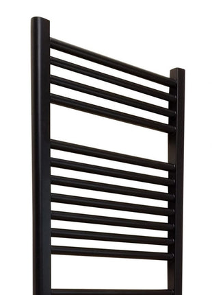 Vtw Living - Handdoekradiator Badkamer met Aansluit Set en Thermostaat - 1600 × 500 mm - Mat Zwart
