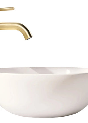 Mengkraan - Wastafelkraan Geborsteld Messing - Goud - Hoog model - 30 cm hoog