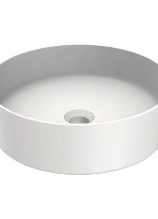 Vtw Living - Waskom Rond Mat Wit Keramiek - Opbouwwaskom 40 cm