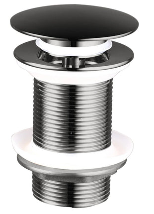 Vtw Living - Clickwaste afvoerplug Gun Metal Grijs - 5/4 - Met overloopgat