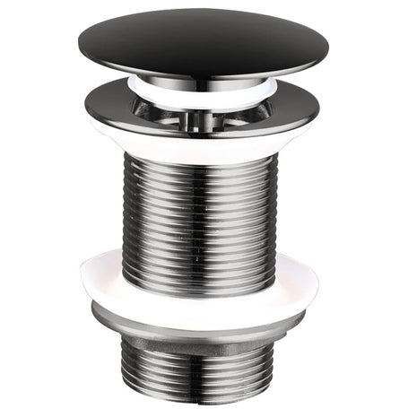 Vtw Living - Clickwaste afvoerplug Gun Metal Grijs - 5/4 - Met overloopgat