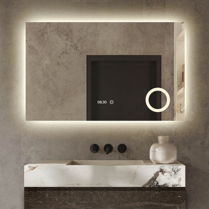 Vtw Living - Badkamerspiegel Met Led Verlichting En Verwarming 100 x 80 cm