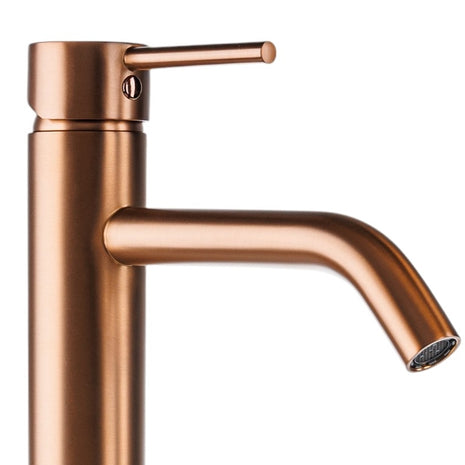 Vtw Living - Mengkraan - Wastafelkraan Geborsteld Brons - Kraan Wastafel - 30 cm hoog