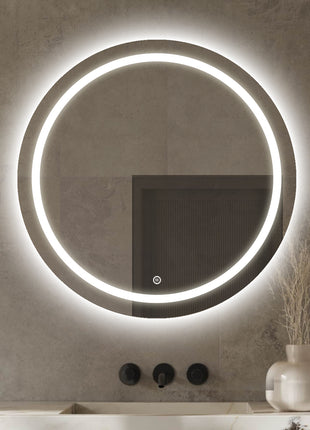 Vtw Living - Badkamerspiegel Rond met LED Verlichting en Verwarming 80 cm