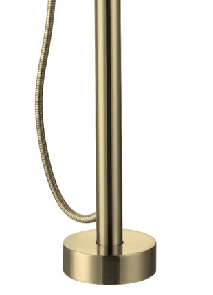 Vtw Living - Vrijstaande Badkraan met Handdouche - Bad Mengkraan Geborsteld Messing - Goud - 114 cm