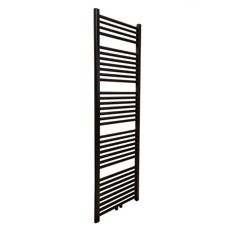 Vtw Living - Handdoekradiator Badkamer met Aansluit Set en Thermostaat - 1600 × 500 mm - Mat Zwart