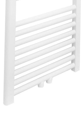 Vtw Living - Handdoekradiator Badkamer met Aansluit Set en Thermostaat - 800 × 450 mm - Mat Wit