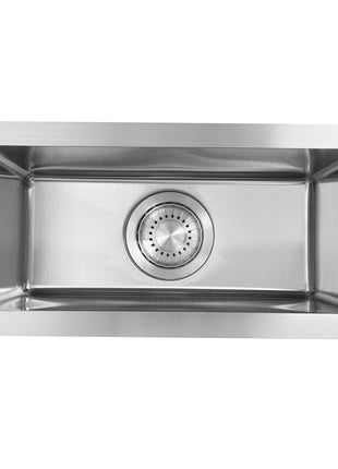Vtw Living - RVS Spoelbak 16,5 X 38,5 Cm - Inclusief Aansluitset - Zonder Kraangat