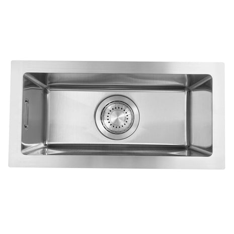 Vtw Living - RVS Spoelbak 16,5 X 38,5 Cm - Inclusief Aansluitset - Zonder Kraangat