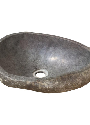 Vtw Living - Waskom Riviersteen - Natuursteen - Bruin - 40 x 15 cm