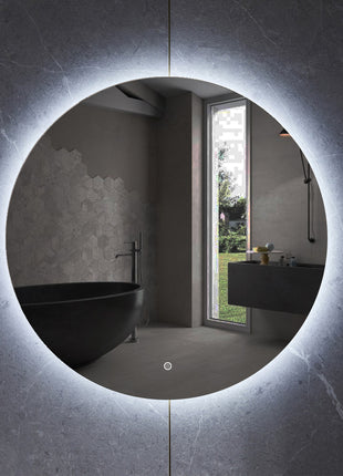 Badkamerspiegel Rond 60 cm met LED Verlichting en Verwarming - Frameloos