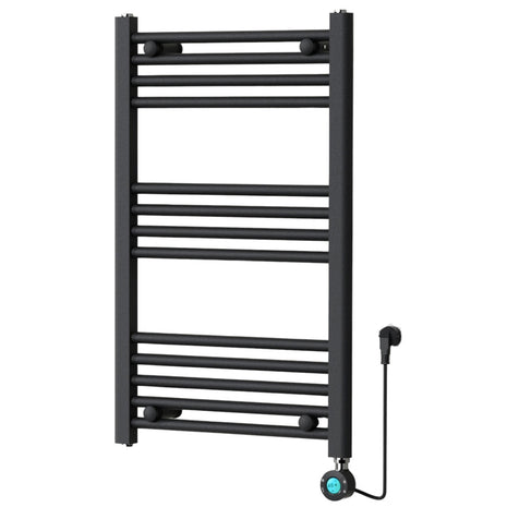Handdoekradiator Elektrisch met Digitale Thermostaat - Radiator Badkamer - 800 × 500 mm - Mat zwart - 300 Watt