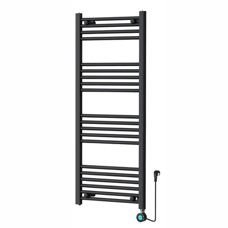 Handdoekradiator Elektrisch met Digitale Thermostaat - Radiator Badkamer - 1200 × 500 mm - Mat zwart - 500 Watt