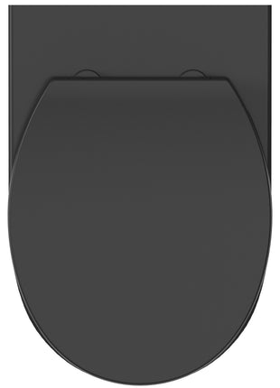 Vtw Living - Hangtoilet - Toiletpot Randloos met Toiletbril Softclose Zitting - Hangend - Mat Zwart