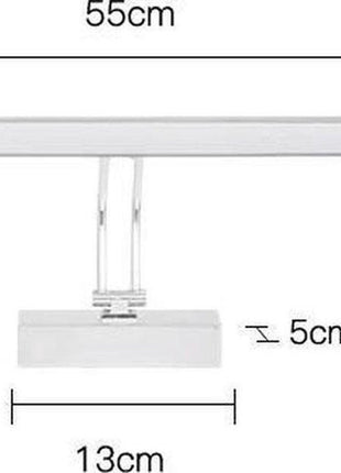 Vtw Living - Spiegellamp - Badkamerverlichting - Chroom - 55 cm