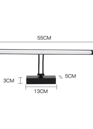 Vtw Living - Spiegellamp - Badkamerverlichting - Zwart - 55 cm