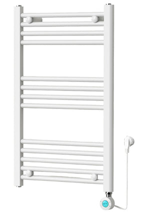 Handdoekradiator Elektrisch met Digitale Thermostaat - Radiator Badkamer - 800 × 500 mm - Mat wit - 300 Watt